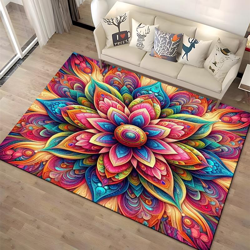 15 Size 3D Mandala Area Carpet Rug for Living Room Bedroom Home Sofa Doormat Decoration,kids Non-slip Floor Mat Gift