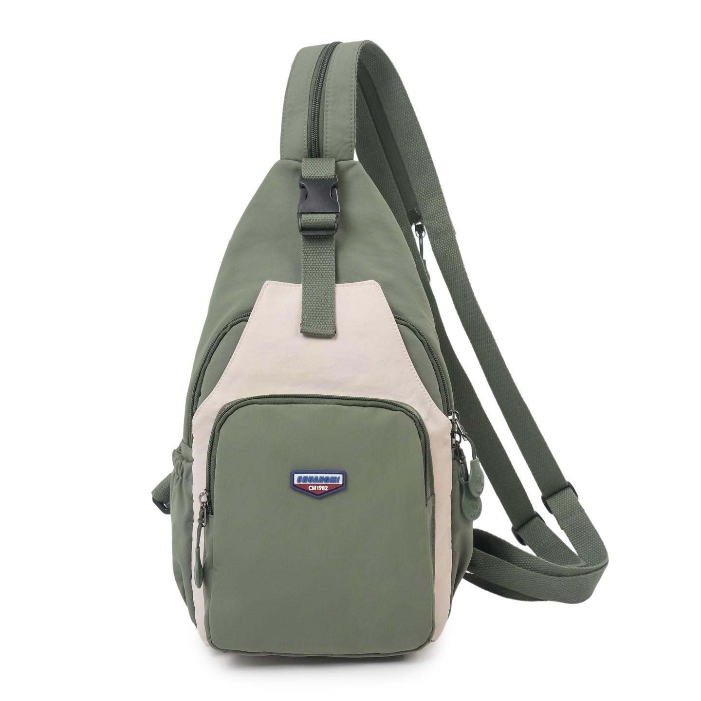 

Breast bag Women s large-capacity travel cycling backpack Male college student schoolbag Commuter mobile phone bag Crossbody backpack зелений