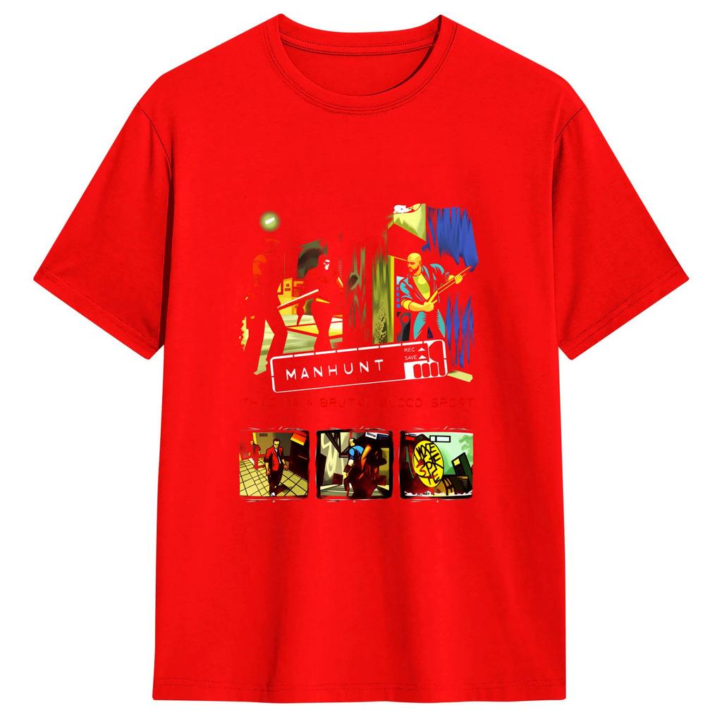 Oversized Tshirt Summer Unisexhunts Horror Fashion T Shirts 100 Cotton Tshirt For Unisex Y2k Funny Print Short Sleeve Tees