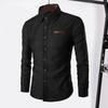 Pring Autumn Men's Casual Shirt Slim Fit Denim Shirts Long Sleeve Tops