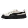 Puma Platform Comfortable Versatile Durable Breathable Height Increasing Low Top Sneakers Women Sneakers White Black 397250-01