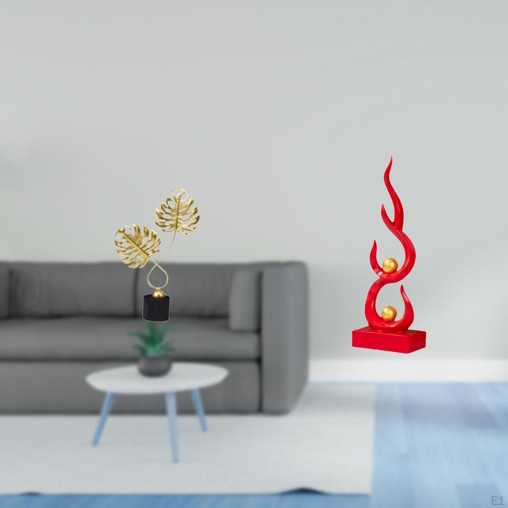 Figurine Sculpture Gift Collectible Ornament for Desk Cabinet Housewarming Fireplace Abstract Fire