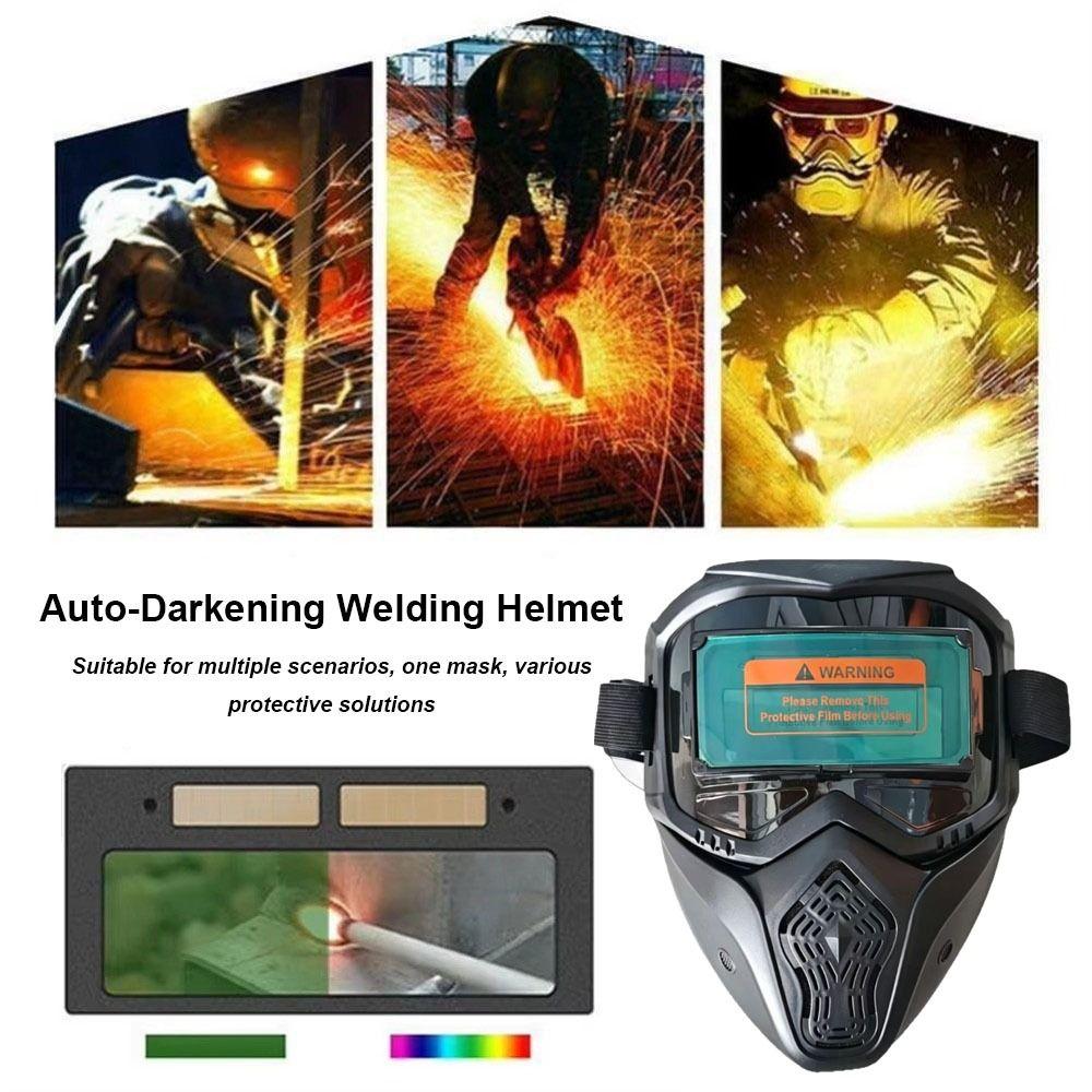 Head-mounted Welder Mask Detachable Welding Face Shield Auto Darkening Welding Helmet Face Safety