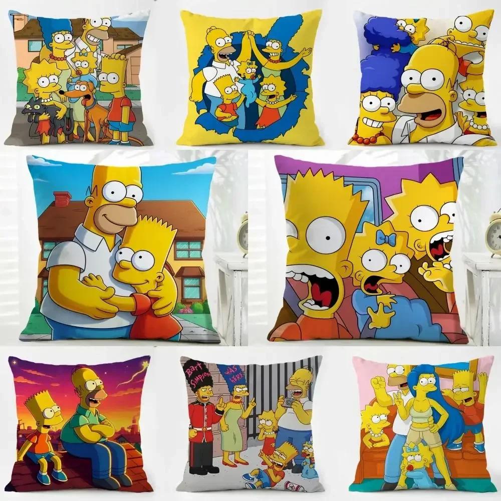 Simpsons La peliculaLos Cushion Cover Iceland Washable Linen Soft for Daily Sofa Bed Home Room Decor