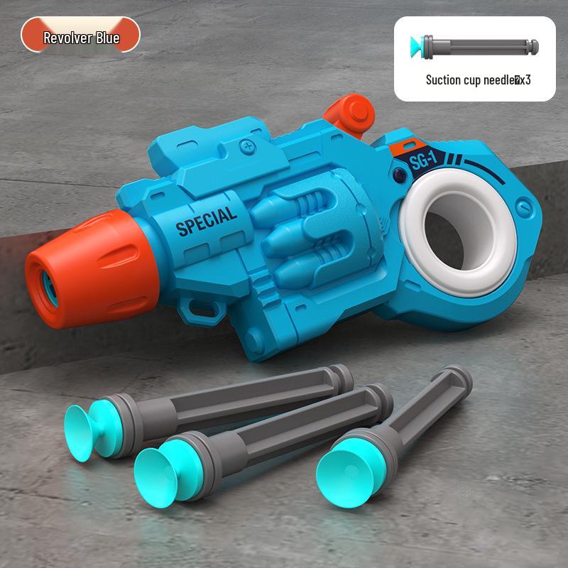 Children's Mini Spin Launcher Toy Revolver - Fingertip Spinner Gift for Boys with One-Key Cocking