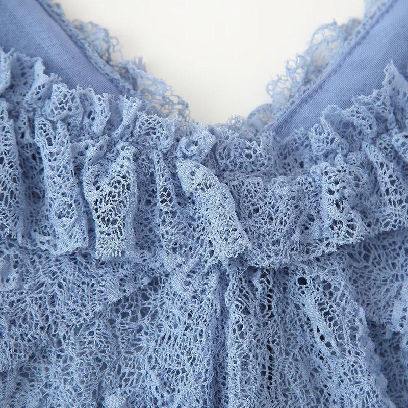 Kaslead New Arrival Women's Clothing Fashion Style Lace Laminated Decoration Tops Skirt 1058155 1058157