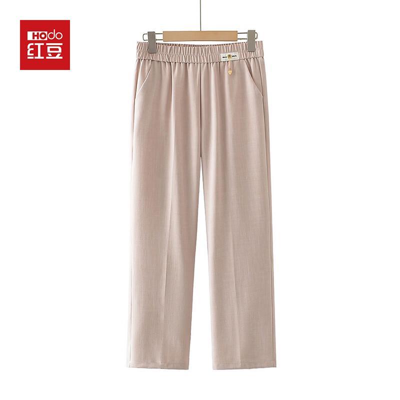 Hodo Women's Mid-Aged Straight Leg Elastic Waist Summer Pants