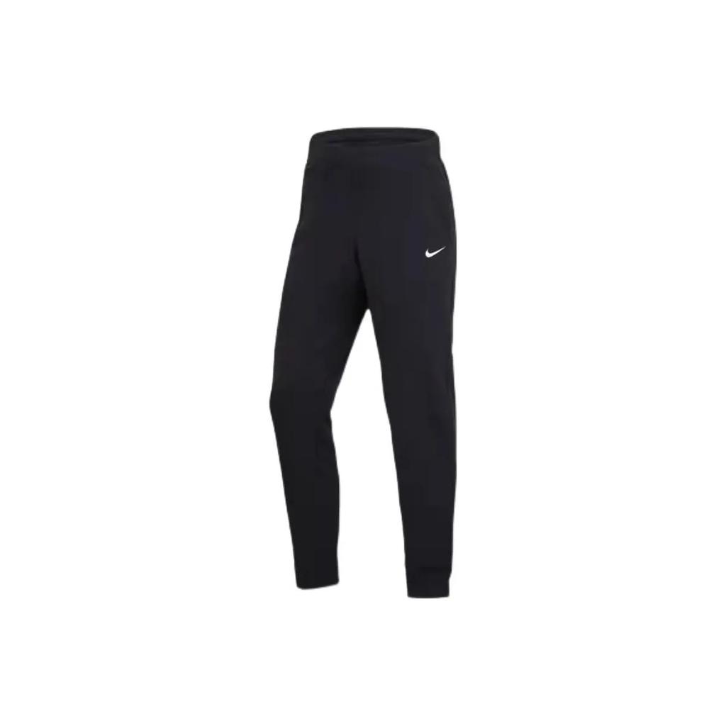 Nike Embroidered Solid Color Long Sleeve Crew Neck Sweatshirt And Long Pants Casual Sports Set Men sweatshirt, pants Black BV2667-010+716831-010