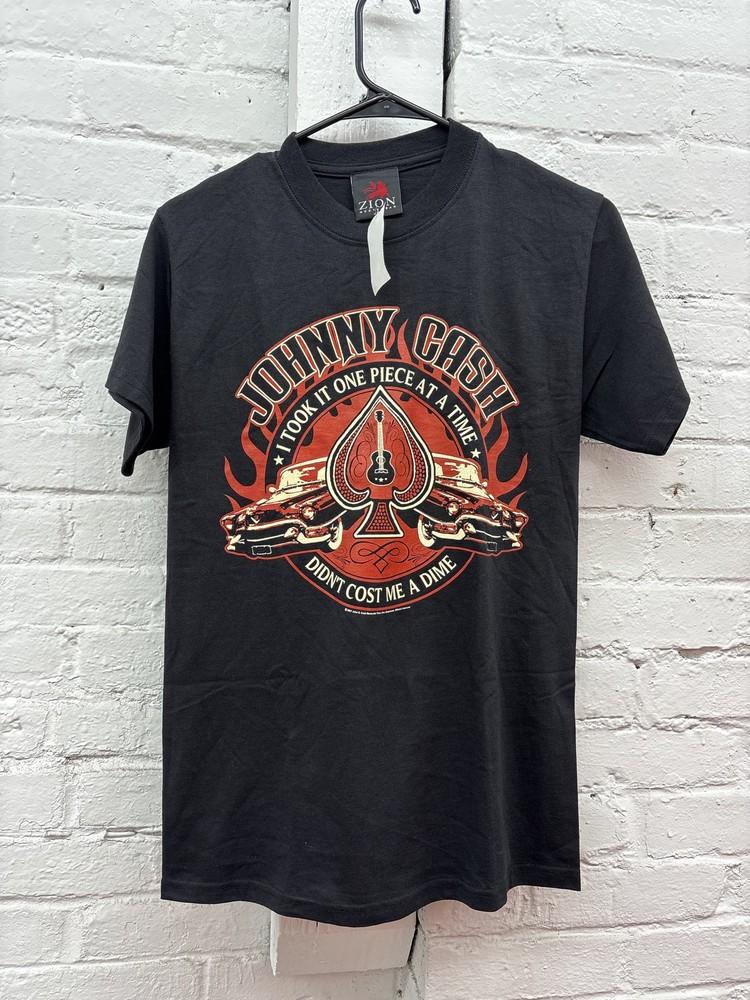 Johnny Cash Shirt Mens Small Black Zion Rootswear Band Music One Piece At A Time Unisex T-Shirt XXL