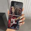Retro Singer Kurt Cobain Hard PC Phone Case For Samsung Galaxy Z Flip 7 6 5 4 3 Black ZFlip7 ZFlip6 Flip5 Flip4 Flip3 5G Print C