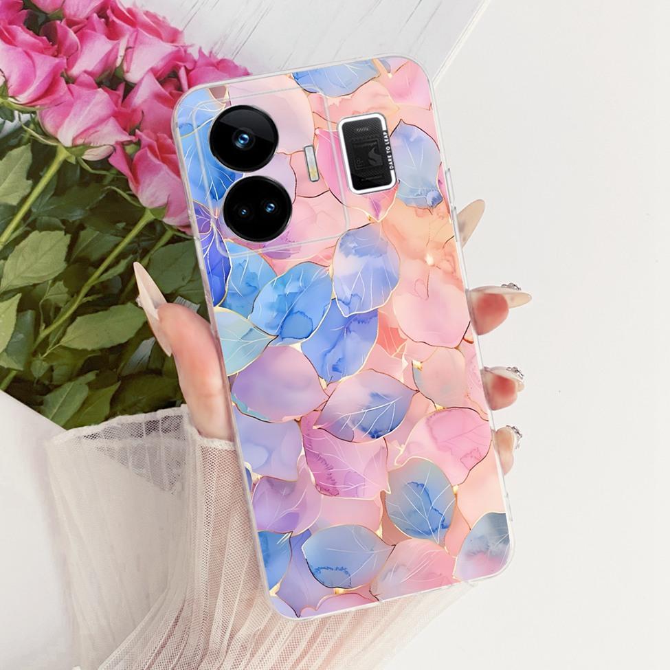 Clear For Realme GT Neo 5 Case RMX3706 Cute Cat Fashion Butterfly Funny Painted Casing For Real me GT Neo 5 Cover