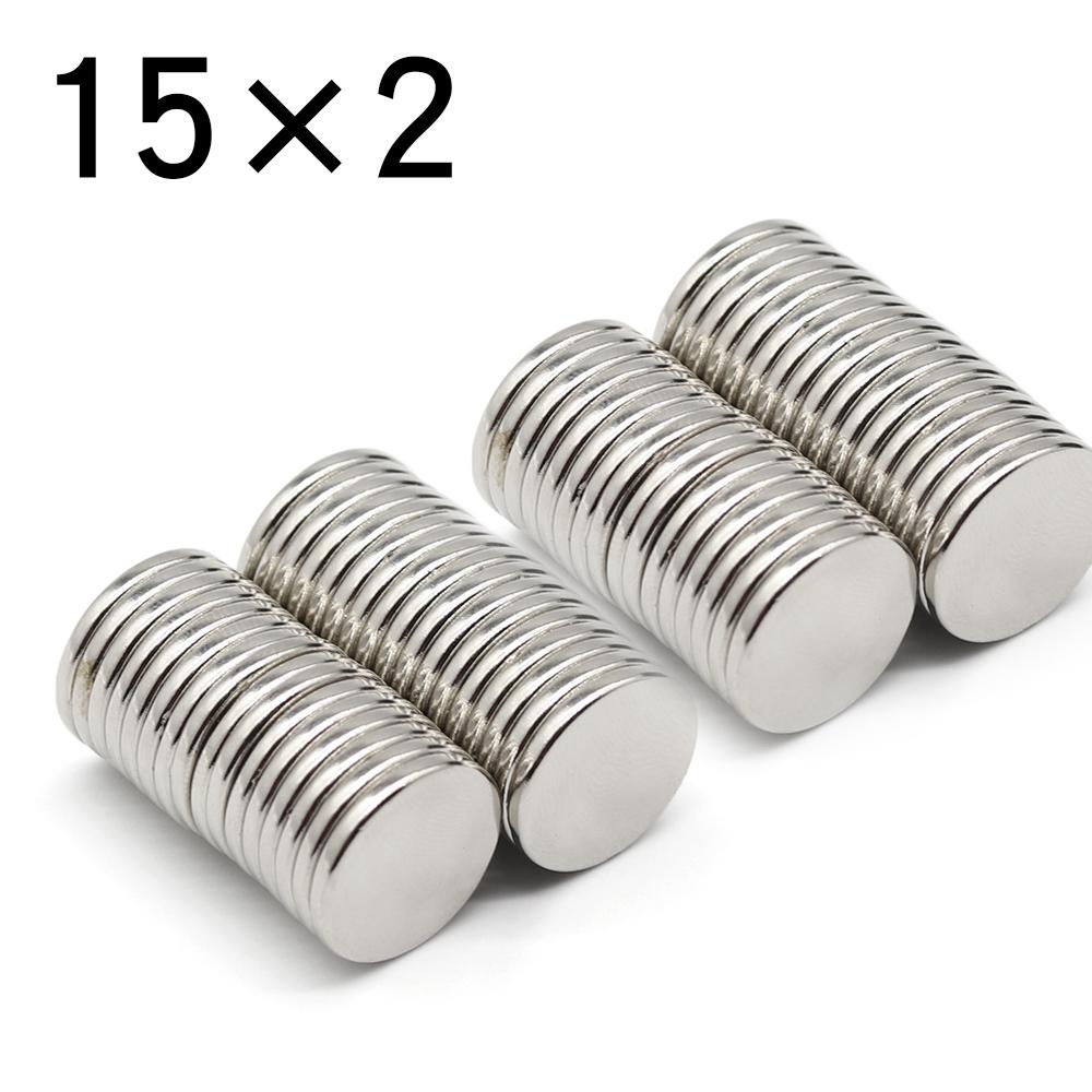 

10 шт. 15x2 круглый неодимовый магнит NdFeB N35 супер мощный маленький постоянный магнитный диск 15*2