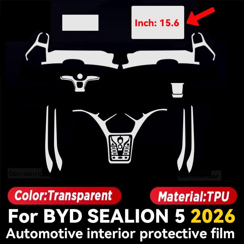 Per BYD Sealion 5 2026 Schermo Console Centrale Interno Auto Pellicola Protettiva Antigraffio Pellicola Riparatrice Adesivo Accessori