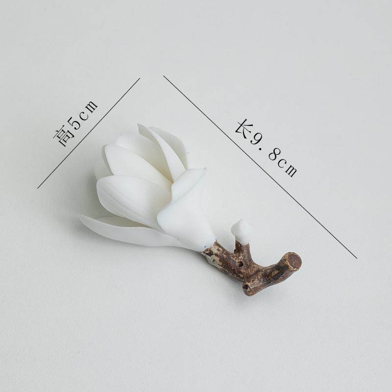 Ceramic Handicrafts Magnolia Handcrafted Ceramic Decorative Ornaments Aromatherapy Base Sandalwood Incense Burner Home Decor