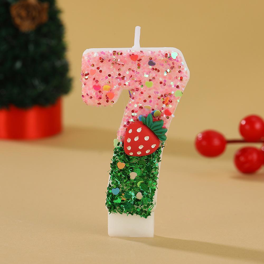 Charming Strawberry-Shaped Birthday Cake Candles for Creative Party Decor