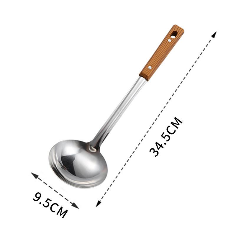 [HGS]Durable Stainless Steel Wok Spatula Long Handle Kitchen Gadgets Kitchen Cooking Utensil Set Rice Spoon Ladle Cooking Tools
