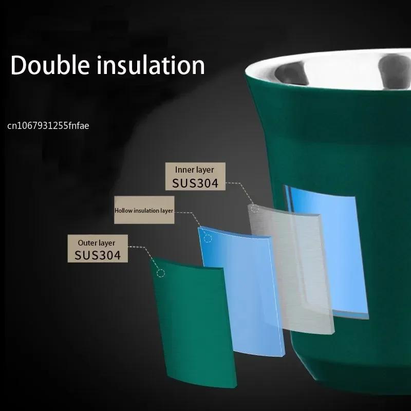 Stainless Steel Espresso Cups Double Walled Vacuum Insulated,Heat Resistant Coffee Cups Unbreakable Stemless Tumbler Small Cup