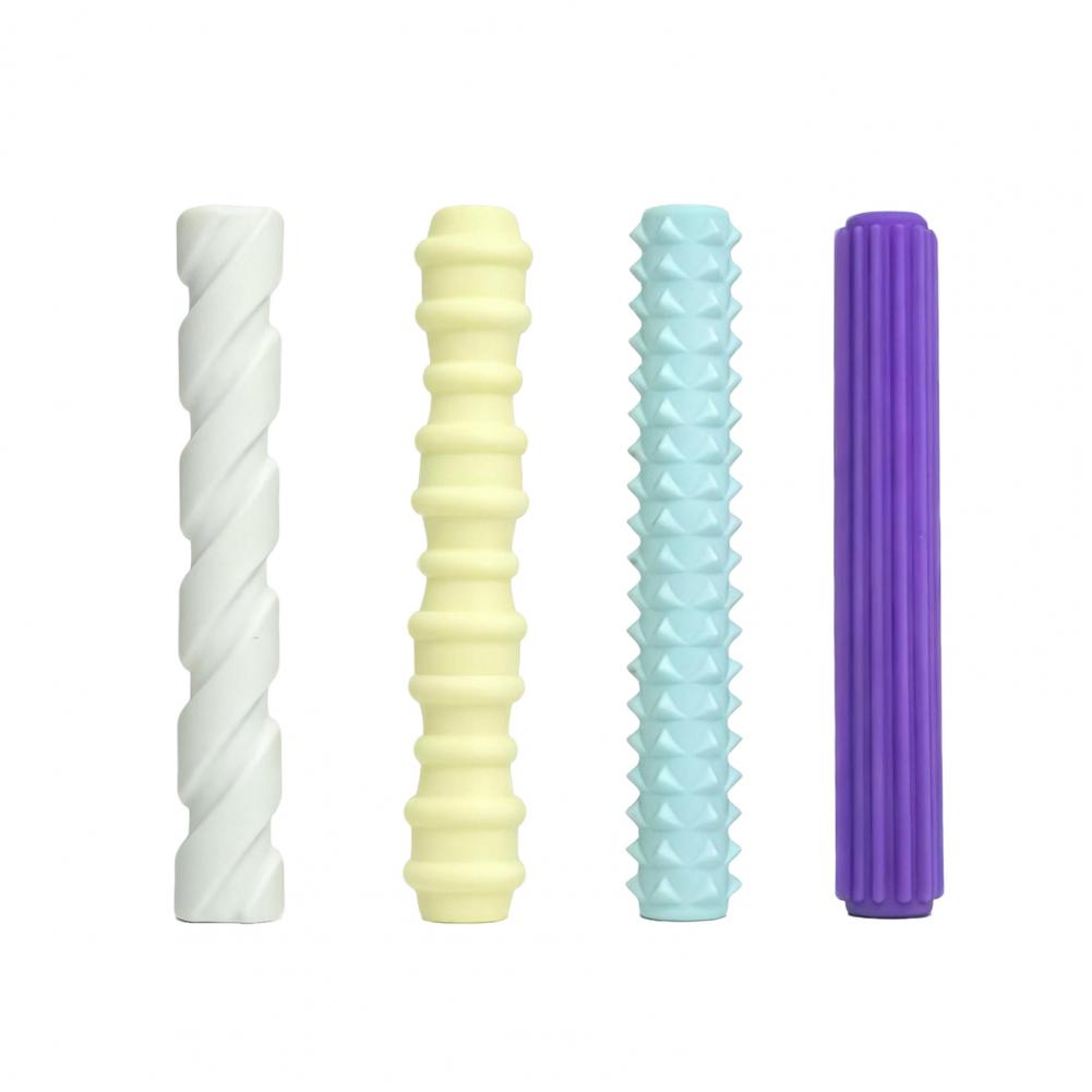 4Pcs 10cm Silicone Pencil Grips Ergonomic Textured Sleeves For Kids Adults Anxiety Relief Smooth Writing Handwriting Pen Cover