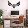 Modern Geometric Owl Metal Wall Art, Minimalist Home Decor, Handmade Iron Sculpture for Living Room