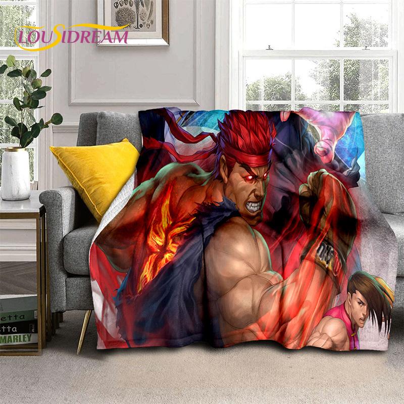 Lastest Retro Game Street Fighter SF Soft Blankets,Keep Warm Throw Blanket Comfortable Blanket for Picnic Beds Sofa Home Bedroom