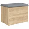 Storage Bench Sonoma Oak Finish 62 X 42 X 45 Cm Engineered Wood