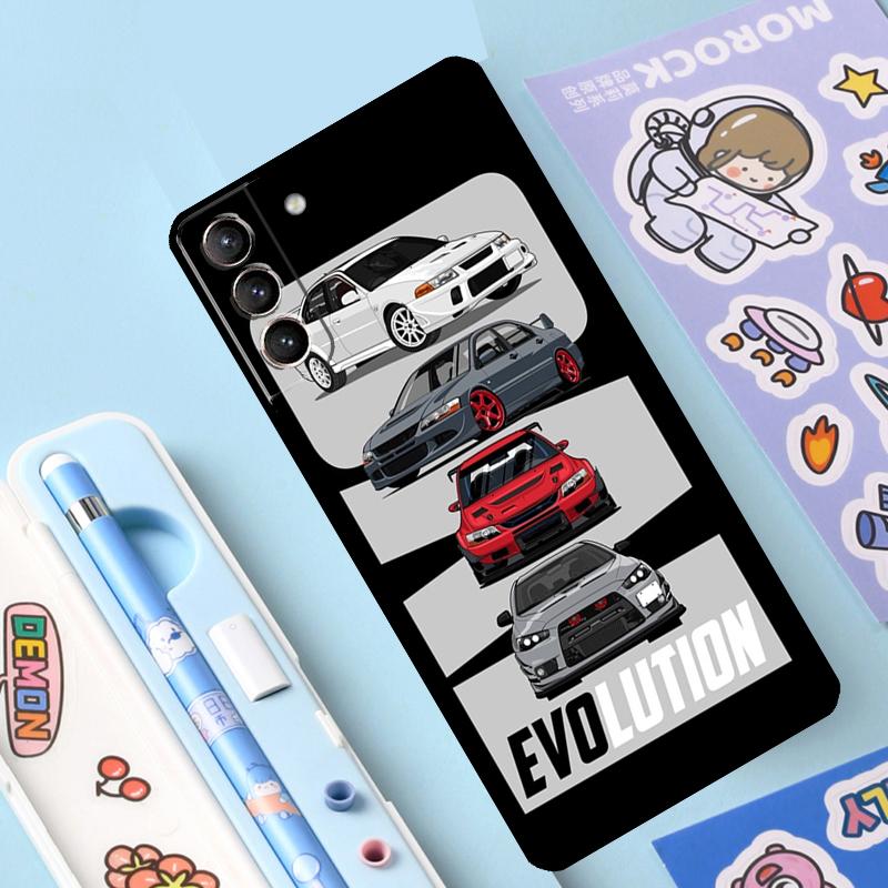 Coque JDM Car Evo Pour Samsung Galaxy S23 S21 FE S20 FE S22 Plus Note 20 Ultra Note 10 S8 S9 S10 Plus