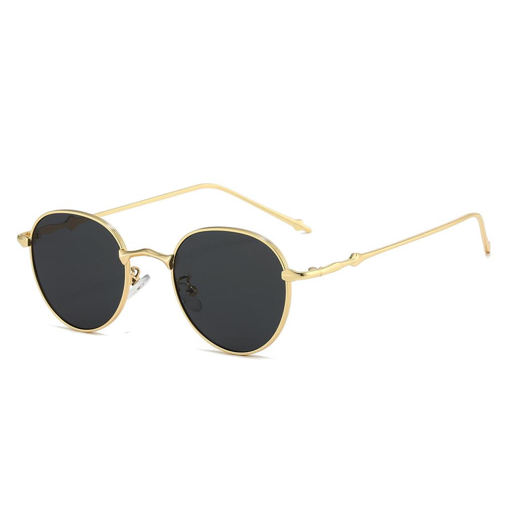 Retro Round Sunglasses 2024 Metal Luxury Designer Sunglasses for Women Men Logo Custom Sun Glasses