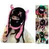 Halloween Face Mask Hat With Rabbit Ears Warm Knitted Cap For Women Girl Camping Skiing Cold Weather Head Protective Hat