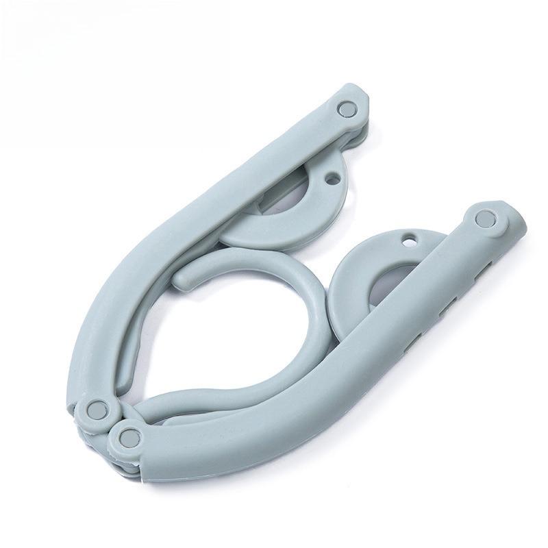 10pcs Portable Folding Hangers with Anti-Slip Grip - Durable Plastic Ideal for Travel & Home Use blue-10pcs
