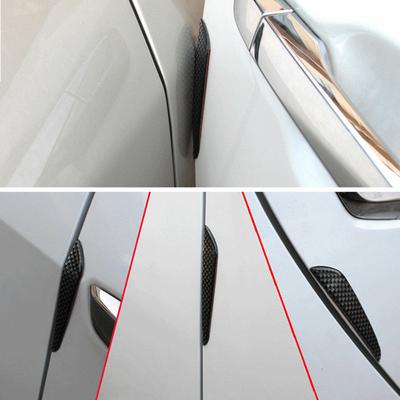 4X Anti-Collision Trim Carbon Fiber Car Door Edge Guard Strip Protector Bumper