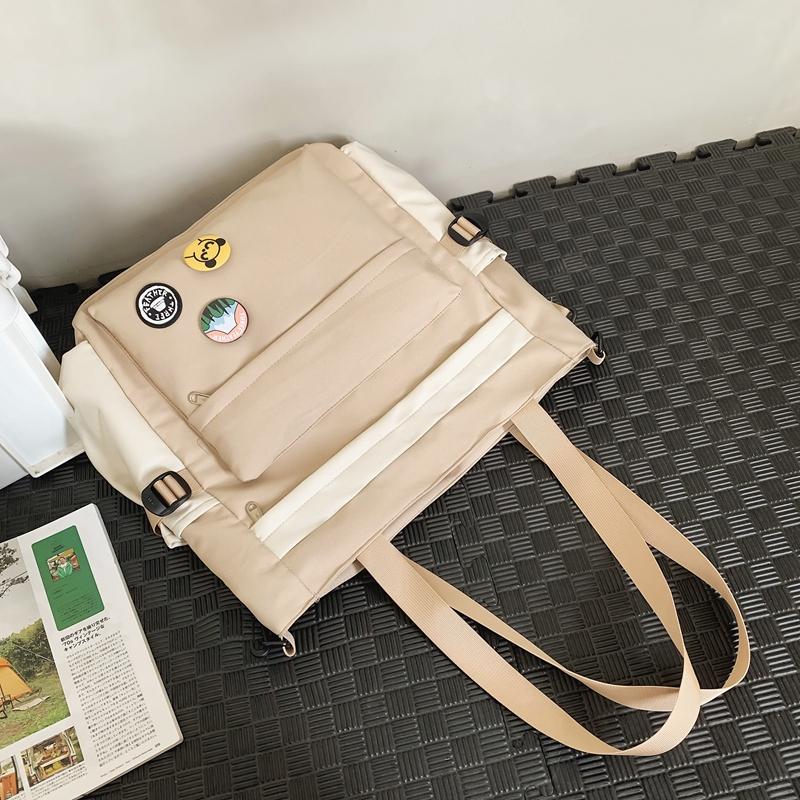 Men's Messenger Bag Large Capacity Student Crossbody Bag Women's Portable Commuter Shoulder Bag