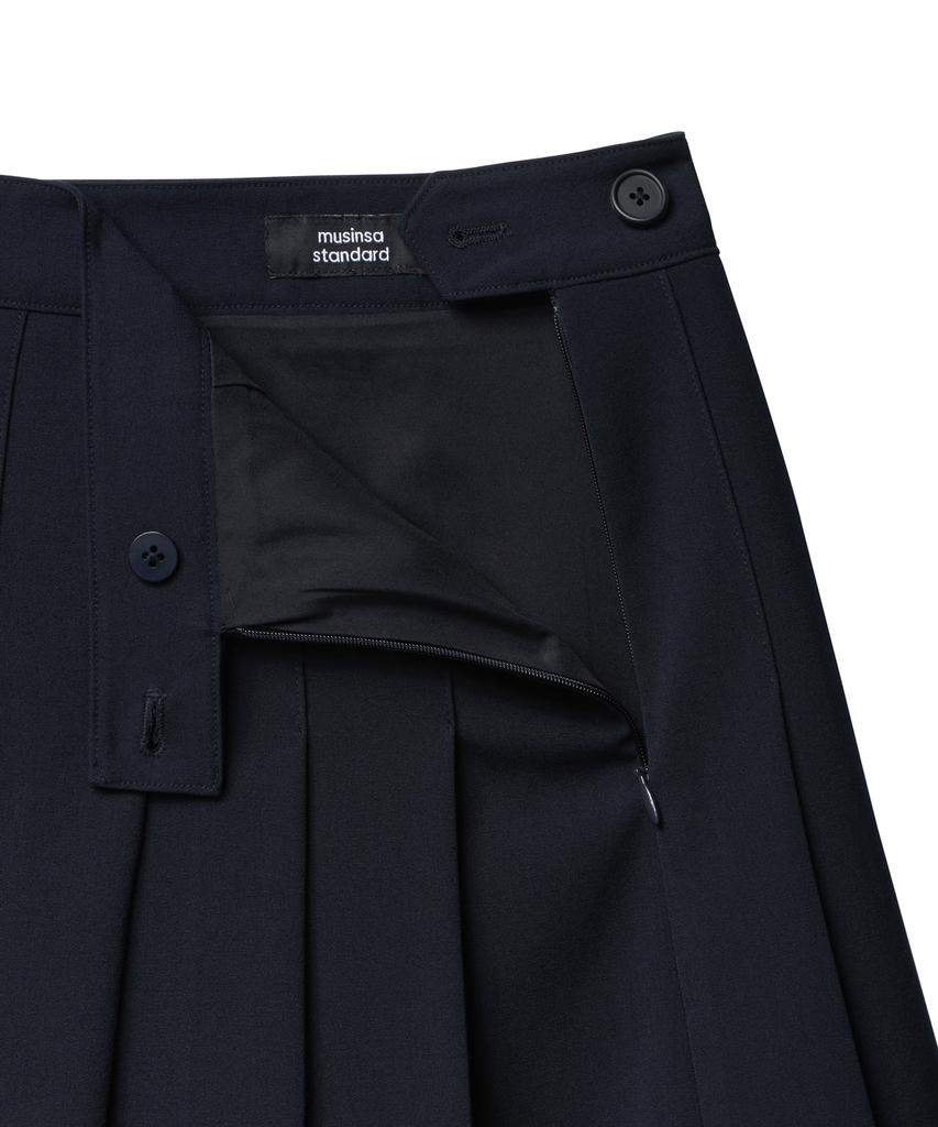 Musinsa Standard Woman Women'S Pleated Mini Skirt [Navy]