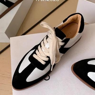 Mode Ballerinas Damen Sportschuhe Wildleder Casual Walking Mode Sneaker 2025 Frühling Neu Schnürschuhe Laufen Bequeme Wanderschuhe Zapatos Femme