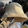 Big Brimmed Folding Straw Hat Lightweight Woven Sun Cap Fashion Vacation Beach Cap  Women