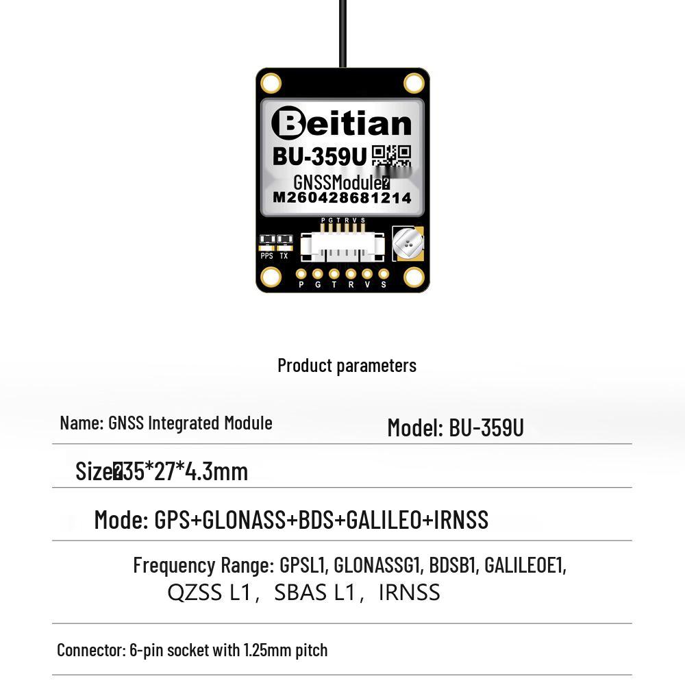 Beitian GPS Antenna with Integrated Beidou-3 TTL Microstrip Flash BD-220ZF