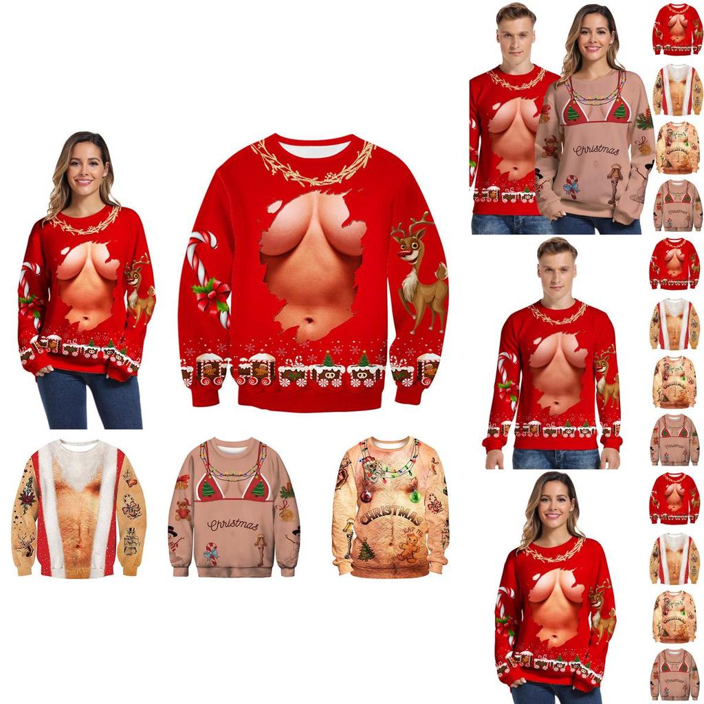 Cozy Mens Christmas 3d Graphic Print Pullover Hoodie Sweatshirt For Festive Celebrations