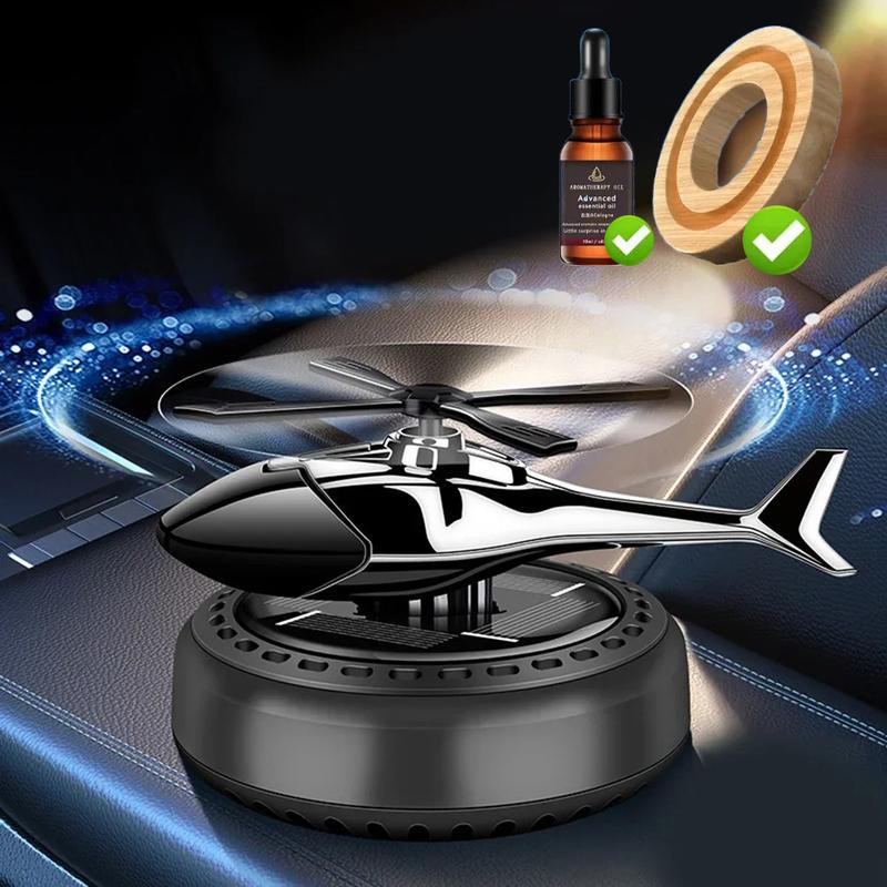 New Car Air Freshener Solar Helicopter Interior Decoration Propeller Rotating Long Lasting Fragrance Perfume Diffuser Car Decor