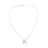 Colar Pingente Logo Letra H Série Pop H Colar Feminino Ouro Rosa Branco H147991FO49