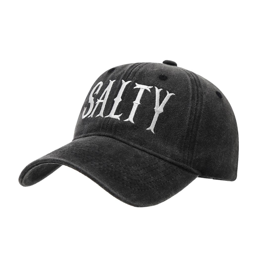 European and American Simple and Retro Washed Cotton Letter Embroidery Cap Men's and Women's Casual and Versatile Outdoor Sunshade Baseball Cap Tide