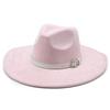Big Edge Jazz Top Hat Women'S 9Cm Brim Suede Peach Heart Top Fringed Hat