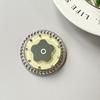 Small Fresh Flower Mirror Mobile Phone Airbag Holder Solid Color Ring Rhinestone Magnetic Creative Design Women'S Gift