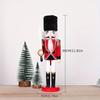 30CM Wooden Nutcracker Christmas Ornament with Cloth Wrap
