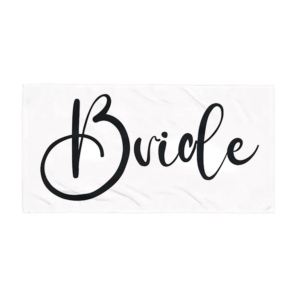 

Bride Groom Beach Towels Beach Wedding Gift for Couple Honeymoon Bachelorette Party Bridal Shower Just Married Anniversary Gift 1pcs70x140cm