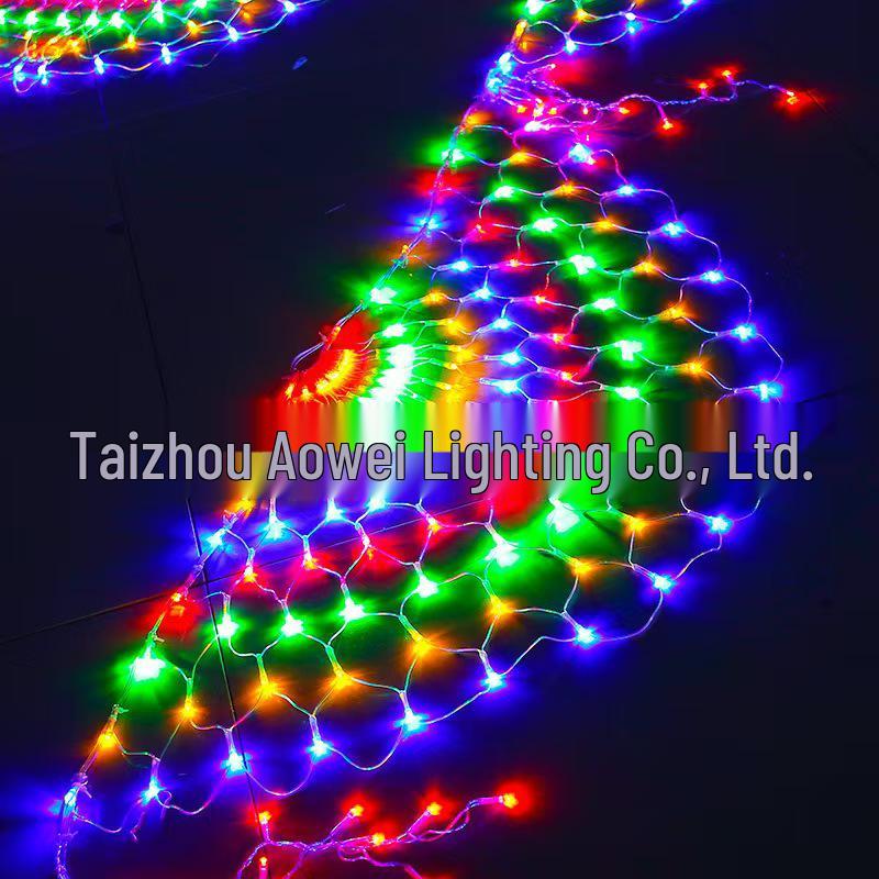 Waterproof LED Peacock Net Starry String Lights - Outdoor Christmas Atmosphere Park Lights Multicolor