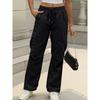 Women's Casual Cargo Pants with Multiple Pockets & Adjustable Drawstring Waist -  Leisure Outing Trousers, Fashion Cargo Pants,Nontransparent Fabric