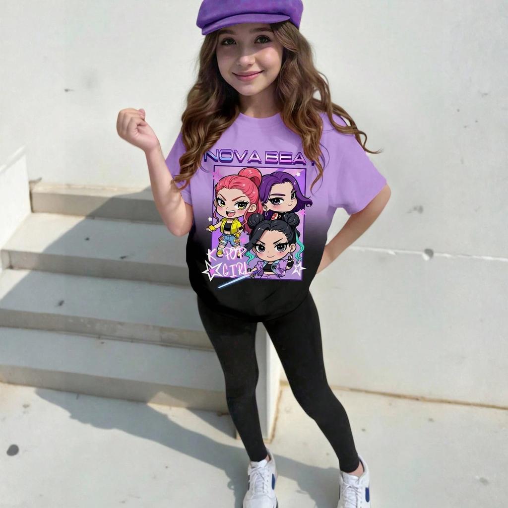 Children's Casual Short-sleeved Printed Short-sleeved Shirt And Pants Two-piece Set