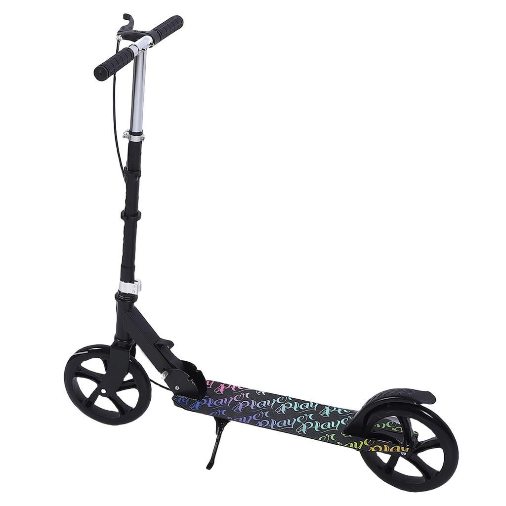 Scooter for Teens and Adults with Dual Brake System Big PU Wheels One Button Folding Adjustable Height Scooter for Ages
