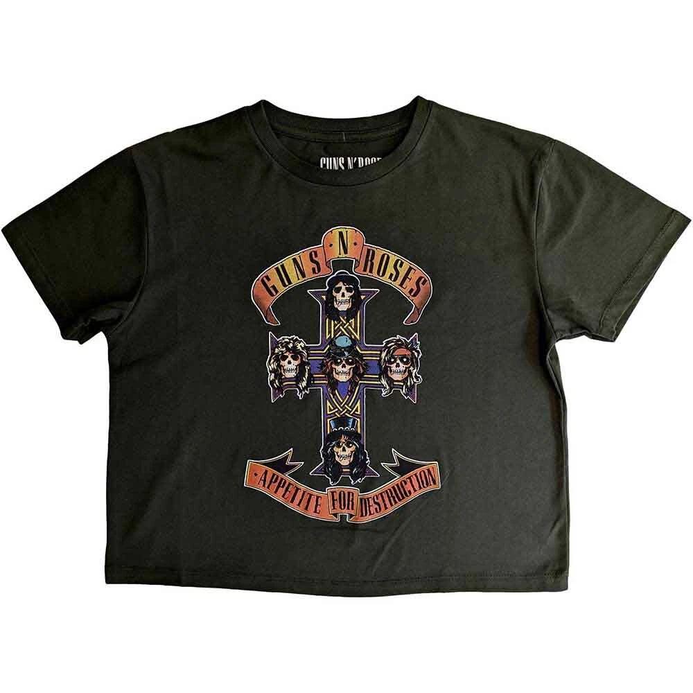 Guns N  Roses Ladies Crop Top: Appetite For Destruction (Small) 2XL