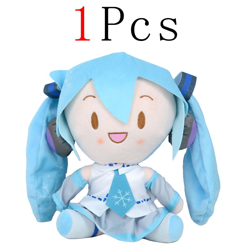 Cartoon 20cm Hatsune Miku Plush Doll Toy Anime sakura Miku snow Miku Character KawaiiSitting posture Fufu Kids Christmas Gift