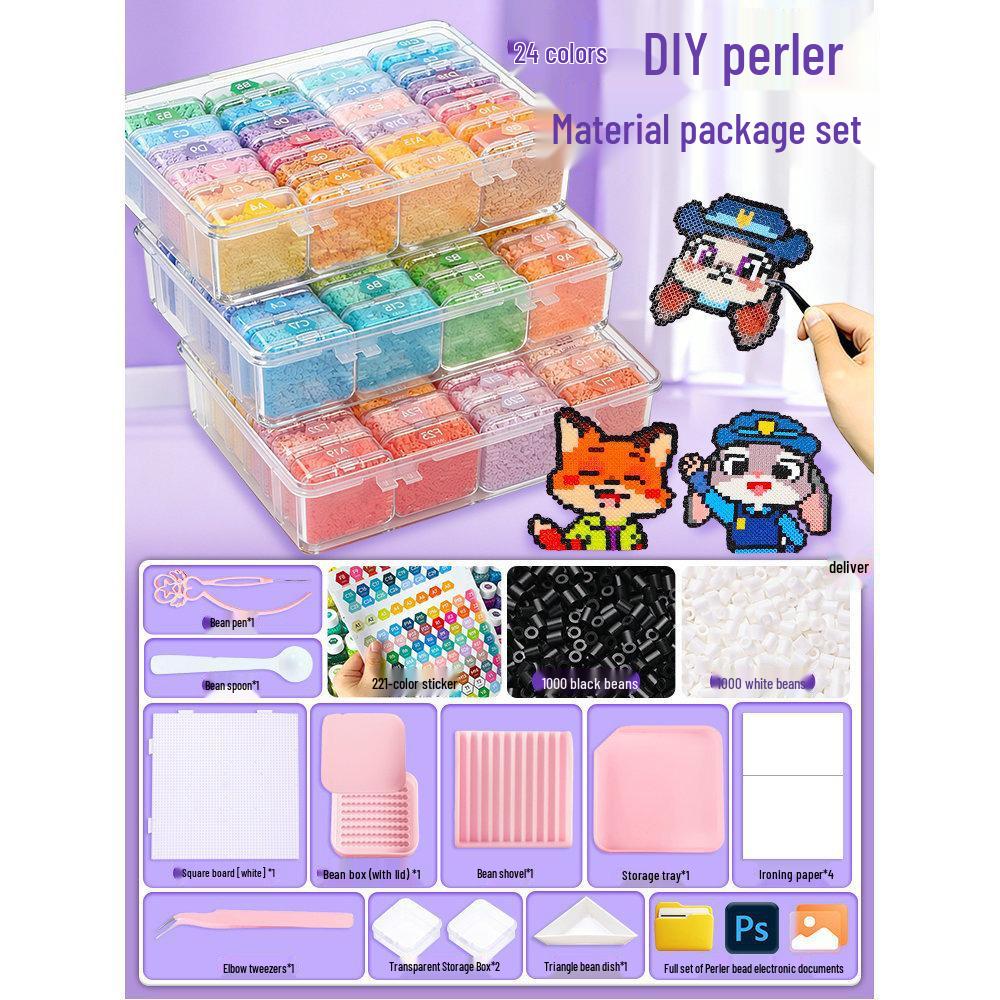 Fusion Bead Set: 221 Colors Bean Boxed Kit - Complete Toy Pack for Birthdays